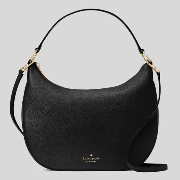 Madison Saffiano Leather Crescent Shoulder Bag - Picture 1 of 12
